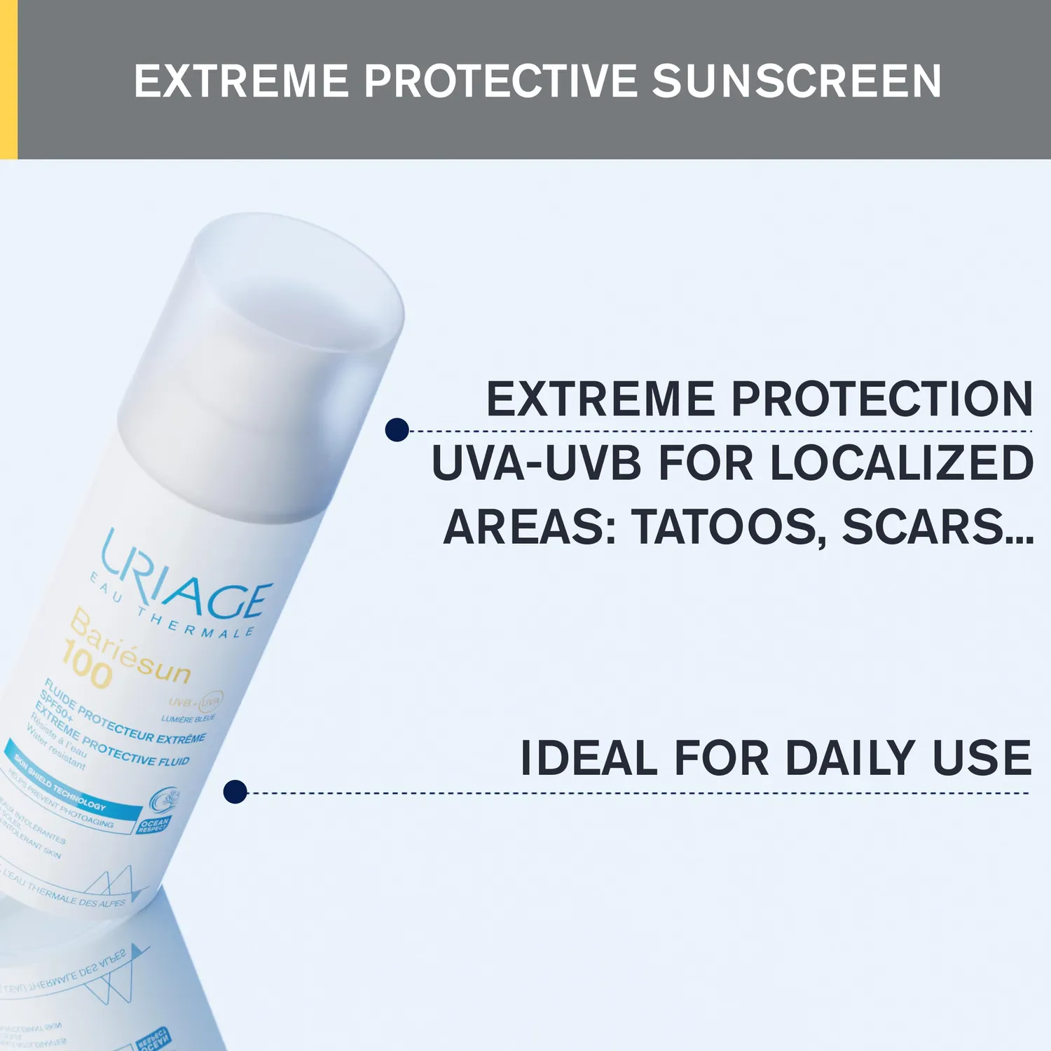 Uriage Bariésun 100 Fluido Viso SPF50+ non profumato