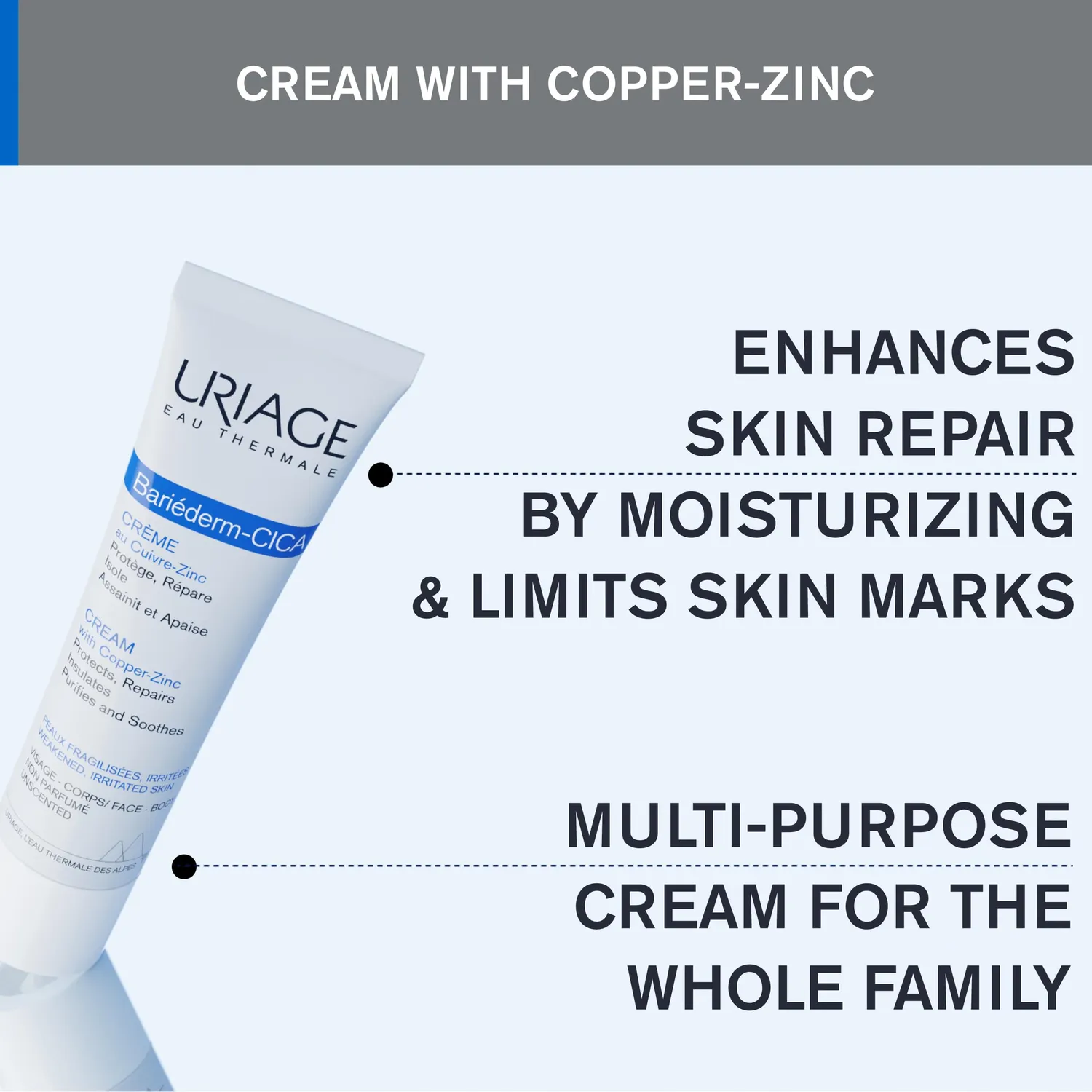 Uriage Bariéderm-Cica crema riparatrice 100 ml viso corpo