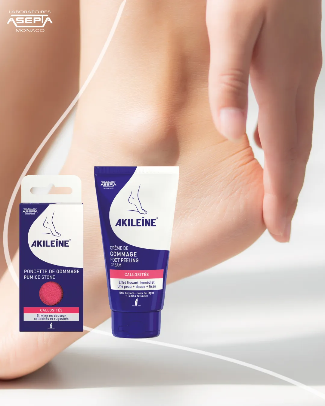 Akileïne Blu crema gommage esfoliante piedi secchi
