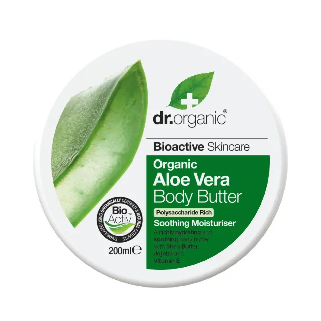 Dr Organic Aloe Vera Burro Corpo Idratante 200ml Lenitivo