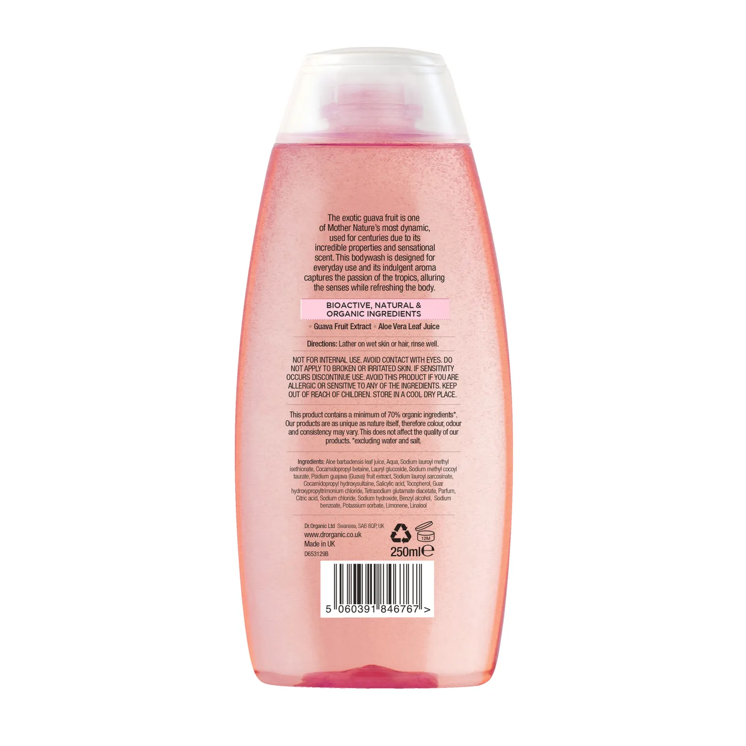 Dr Organic Guava bagnoschiuma 250ml vitamina C