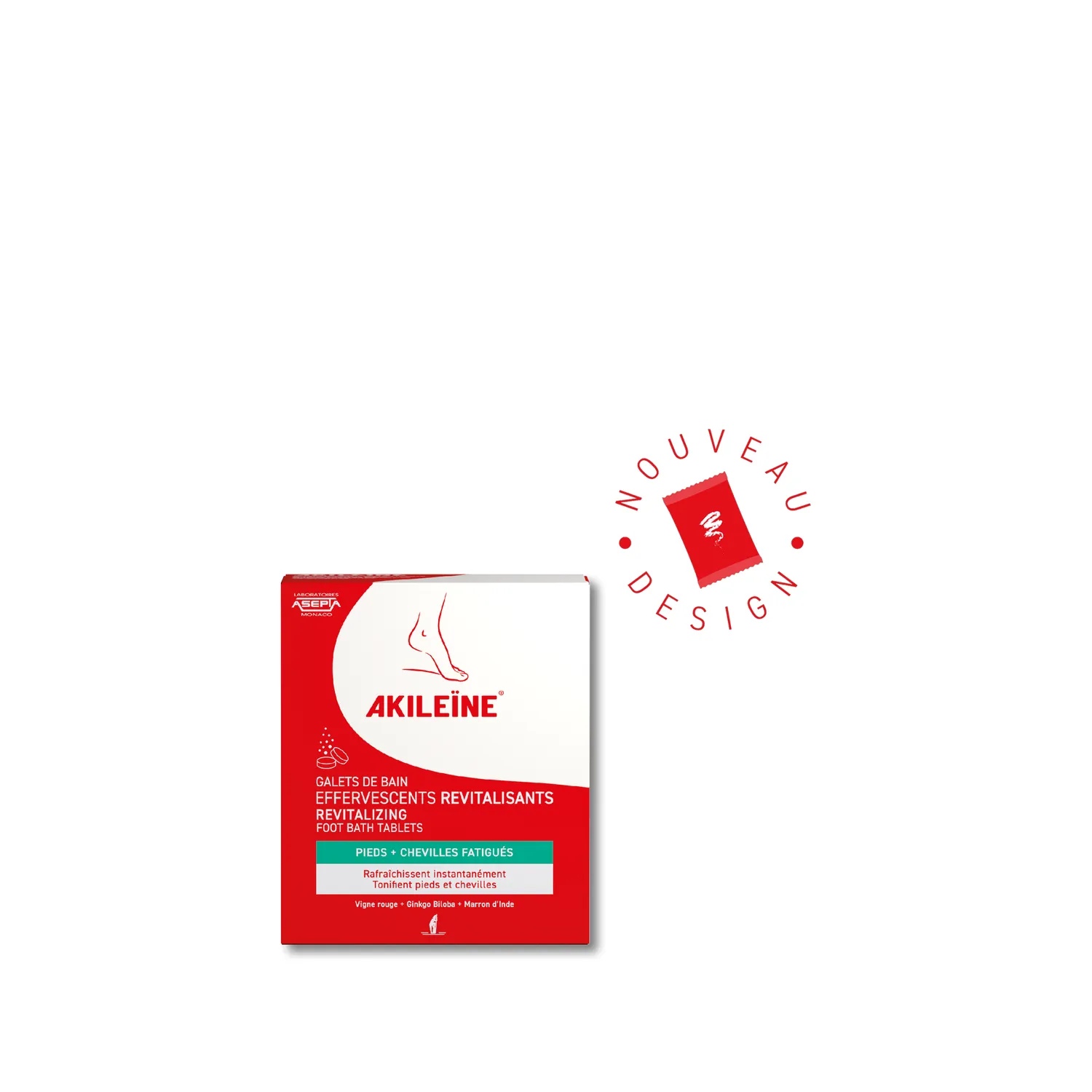 Akileïne Rosso Tavolette Freschezza piedi rinfrescanti