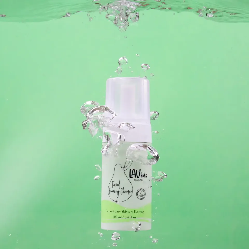 LavKids Facial Foaming Cleanser mousse viso 3 pezzi naturali