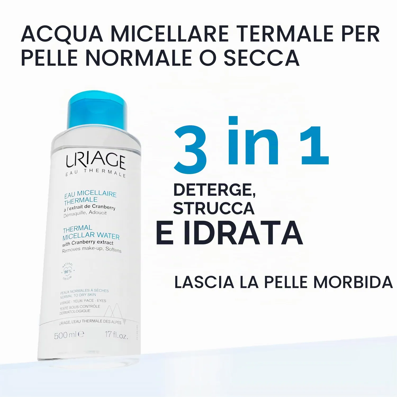 Uriage Eau Thermale Acqua Micellare 500ml Pelle Secca