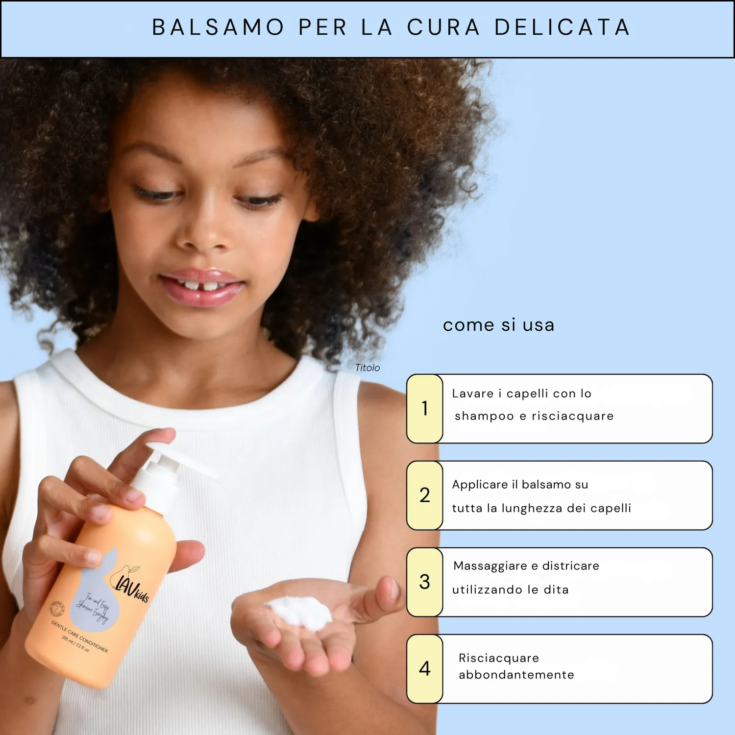 LavKids Cura Delicata balsamo bambini 3 pezzi camomilla