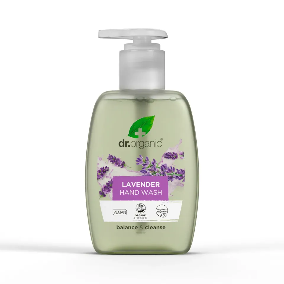Dr Organic Lavender Hand Wash sapone 250ml mani