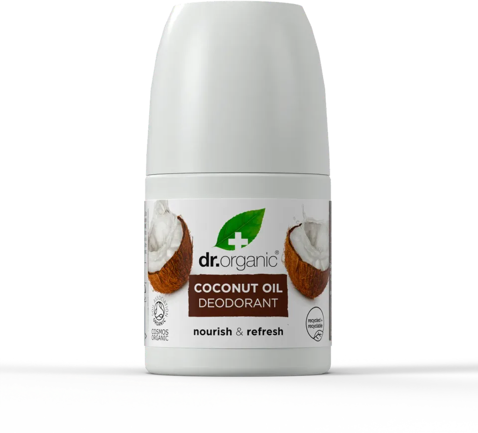 Dr Organic Coconut Oil deodorante roll-on 50ml senza alluminio