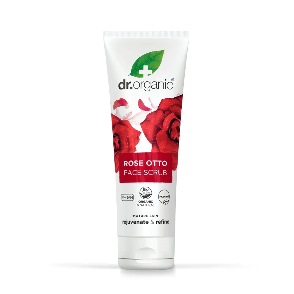 Dr Organic Rose Otto Face Scrub Esfoliante Viso 125 ml