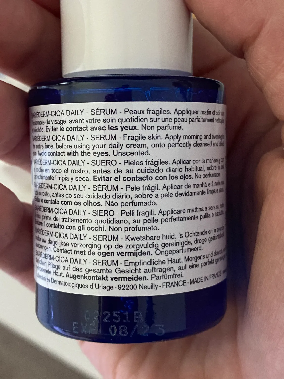 Uriage Bariederm Cica-Daily siero riparatore centella non profumato