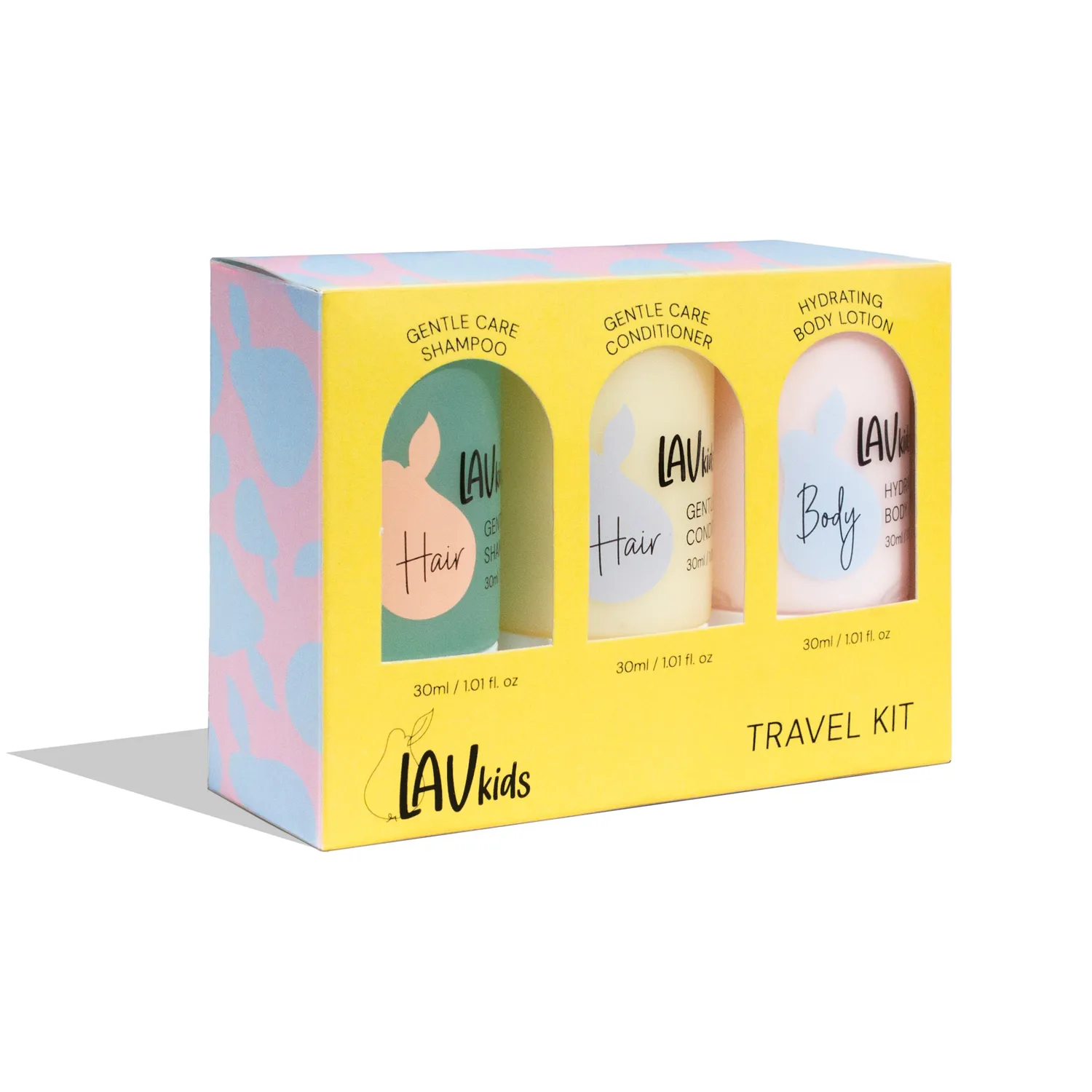 LavKids Set da Viaggio bimbi shampoo balsamo crema 3x30 ml
