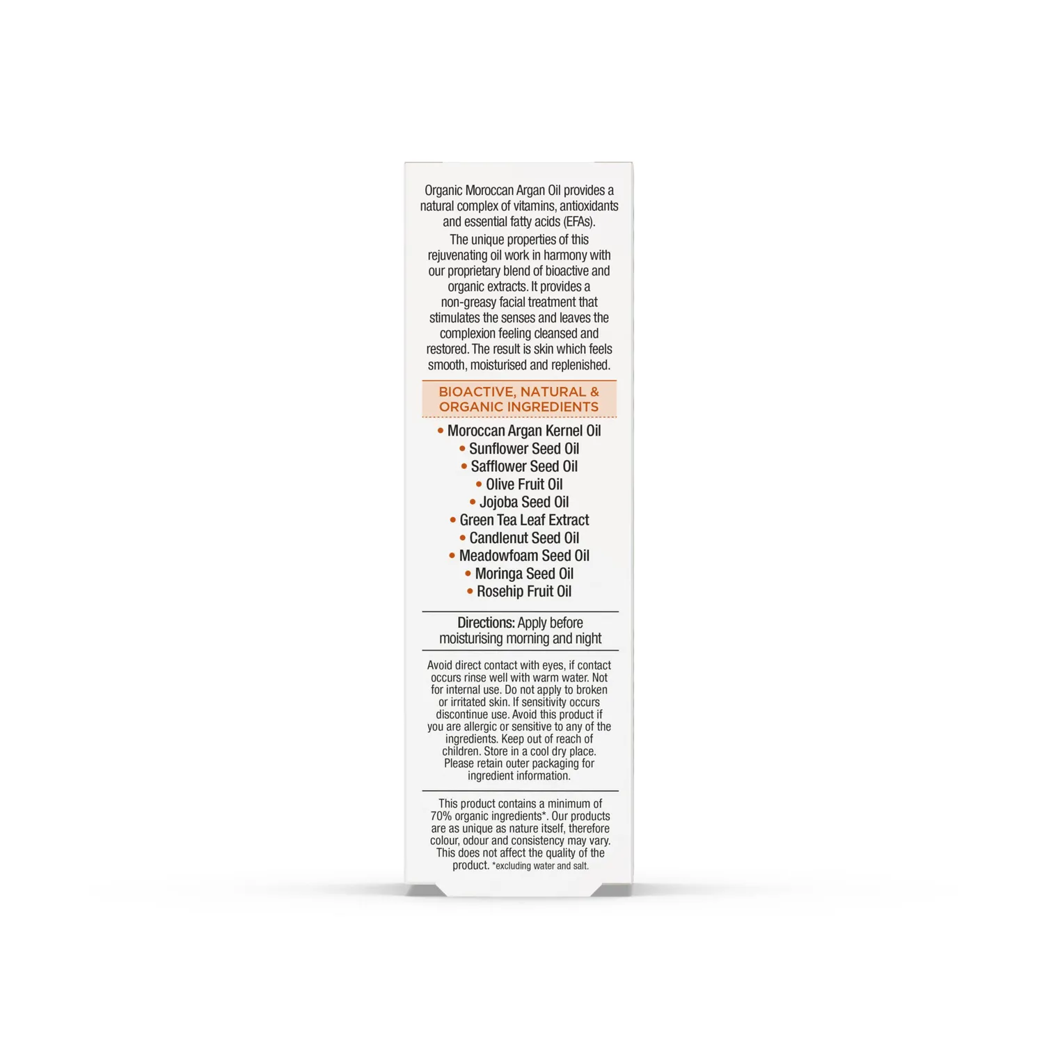 Dr Organic Moroccan Argan Oil viso 30ml emolliente