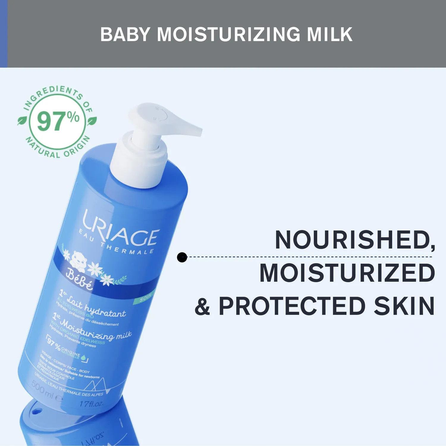 Uriage Bébé latte idratante 500ml stella alpina karitè