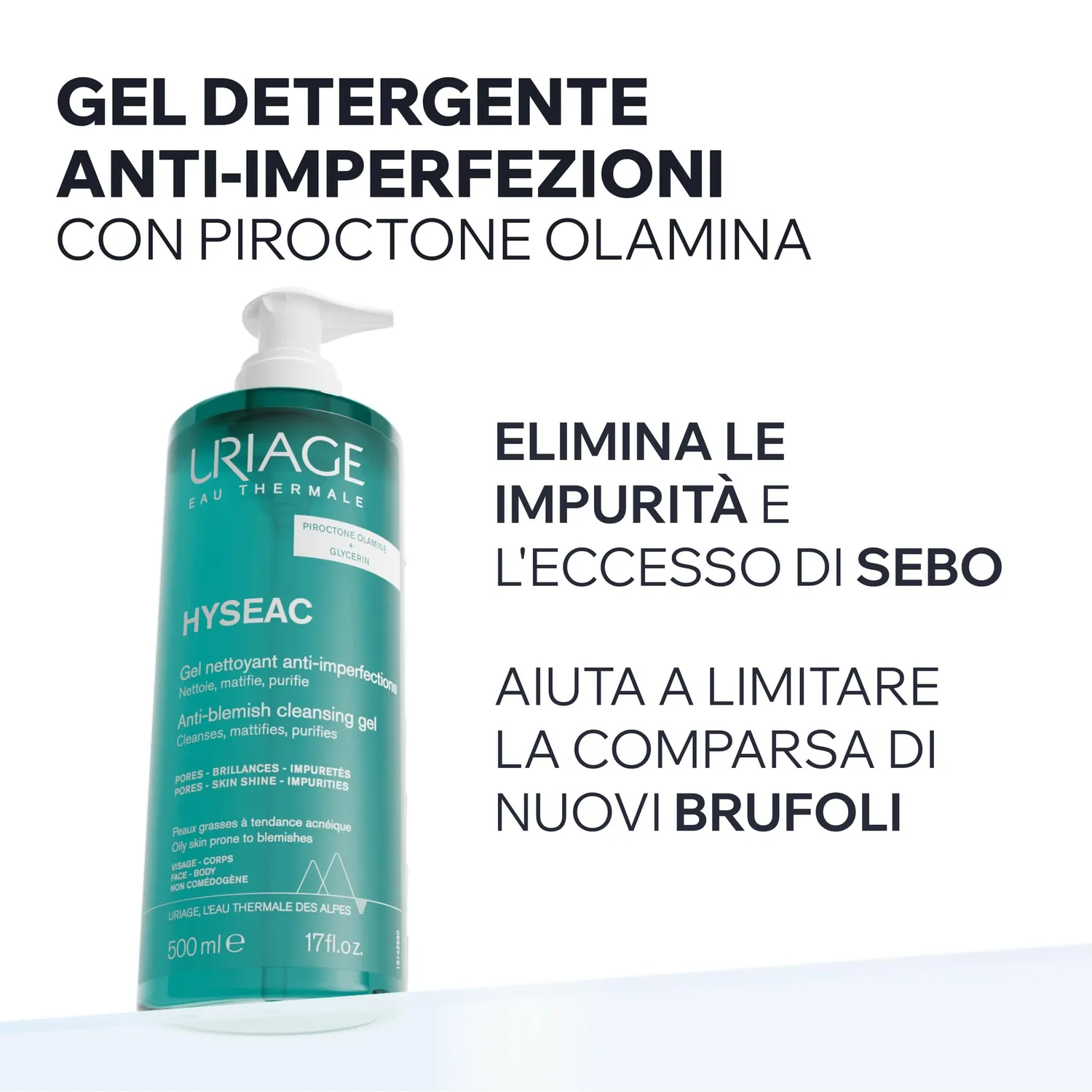 Uriage Hyséac Gel Detergente Purificante 500 ml pelle grassa