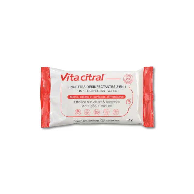 Vita Citral 3 in 1 salviette disinfettanti mani e superfici