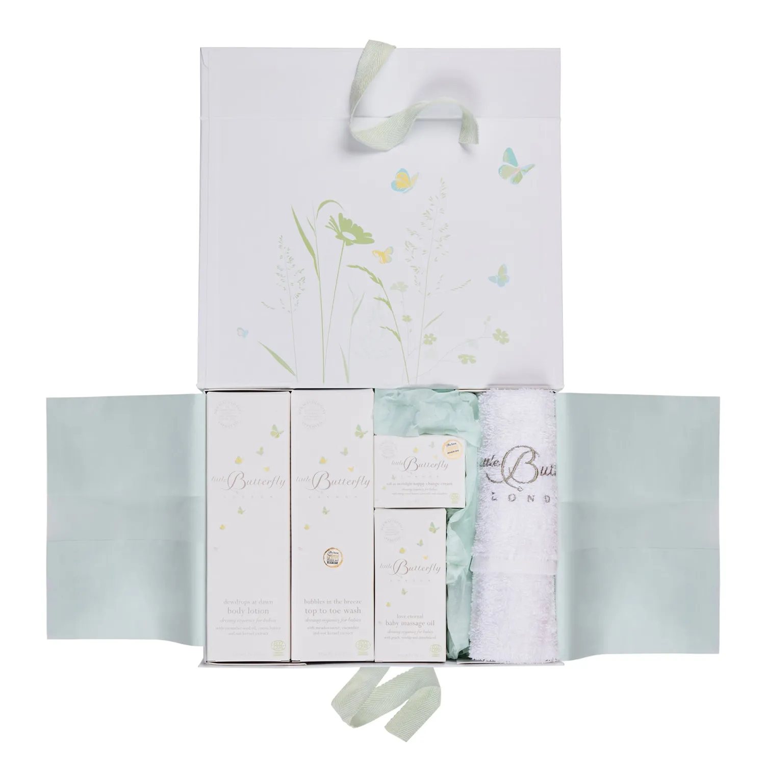 Little Butterfly Luxury Gift Box cofanetto neonato 4 pezzi bio