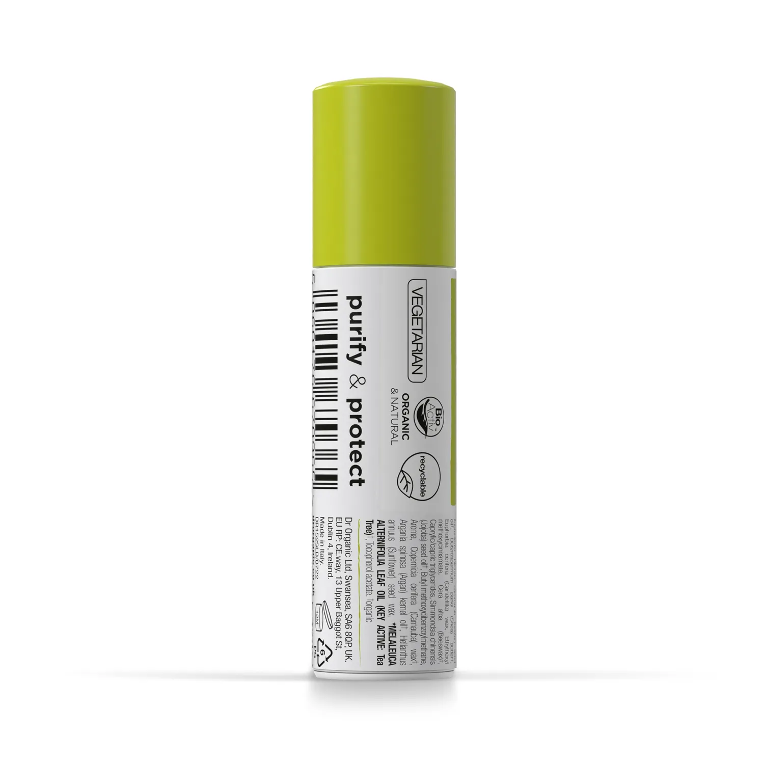Dr Organic Tea Tree balsamo labbra stick 5,7ml SPF15