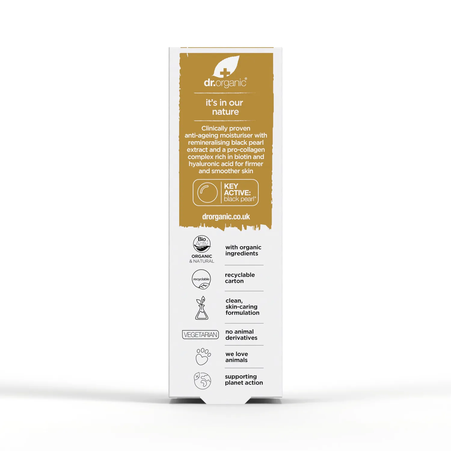 Dr Organic Pro Collagen Plus Black Pearl crema viso 50ml rimineralizzante