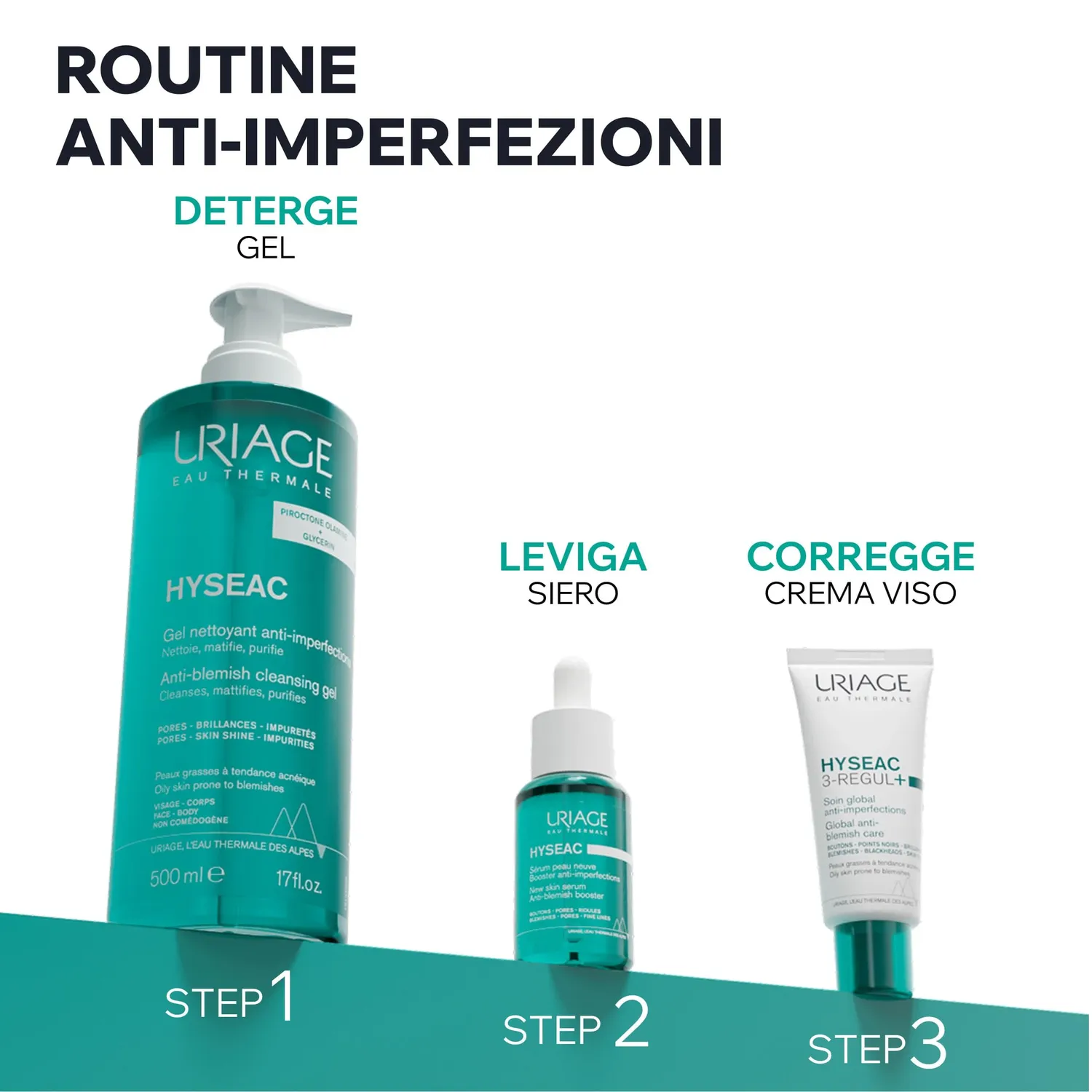 Uriage Hyséac Gel Detergente Purificante 500 ml pelle grassa