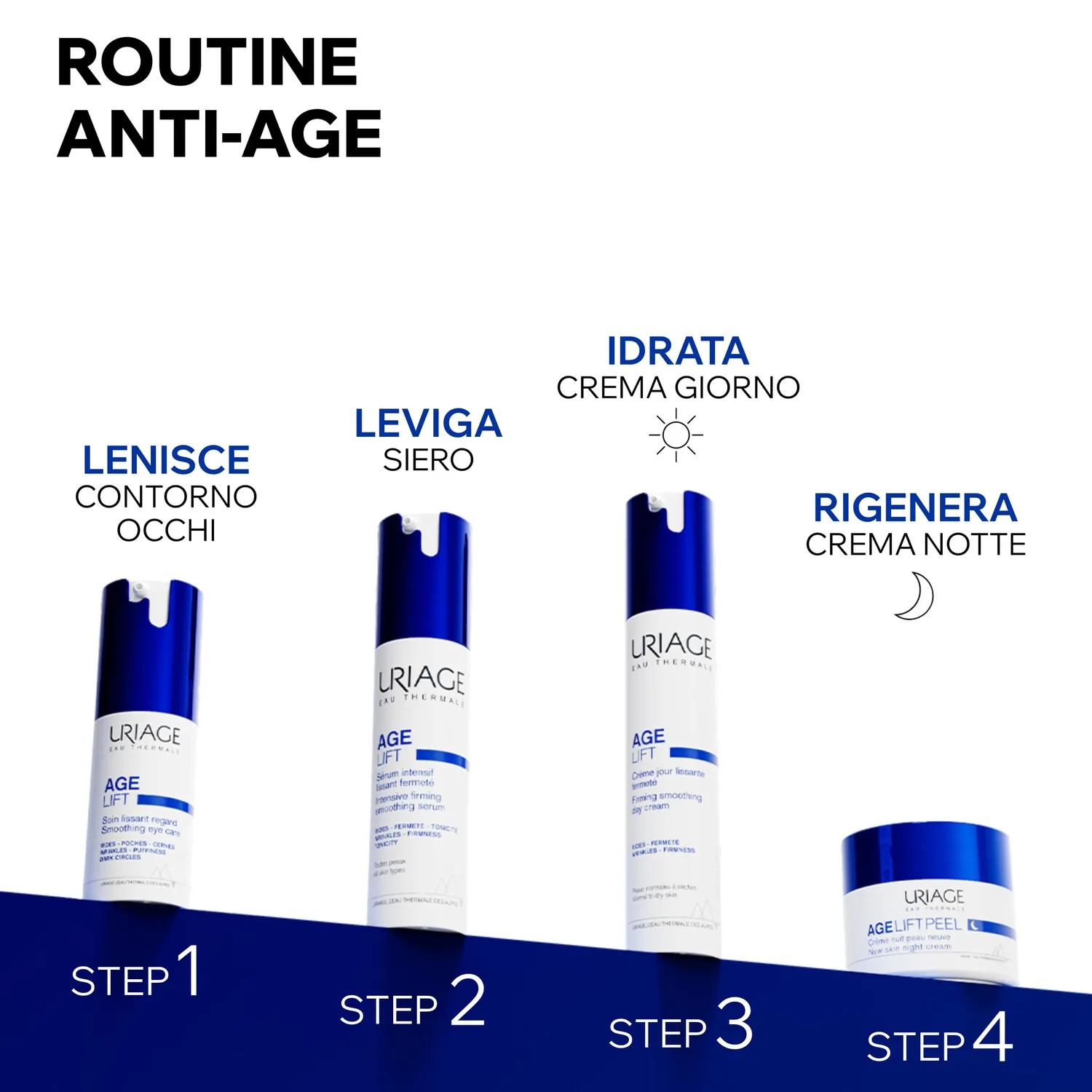 Uriage Age Lift Peel Crema Notte Viso 50ml Rimpolpante