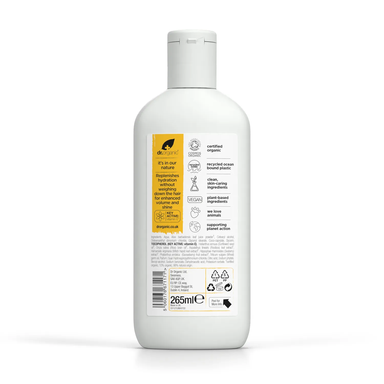Dr Organic Vitamin E Balsamo Capelli 265ml Nutriente