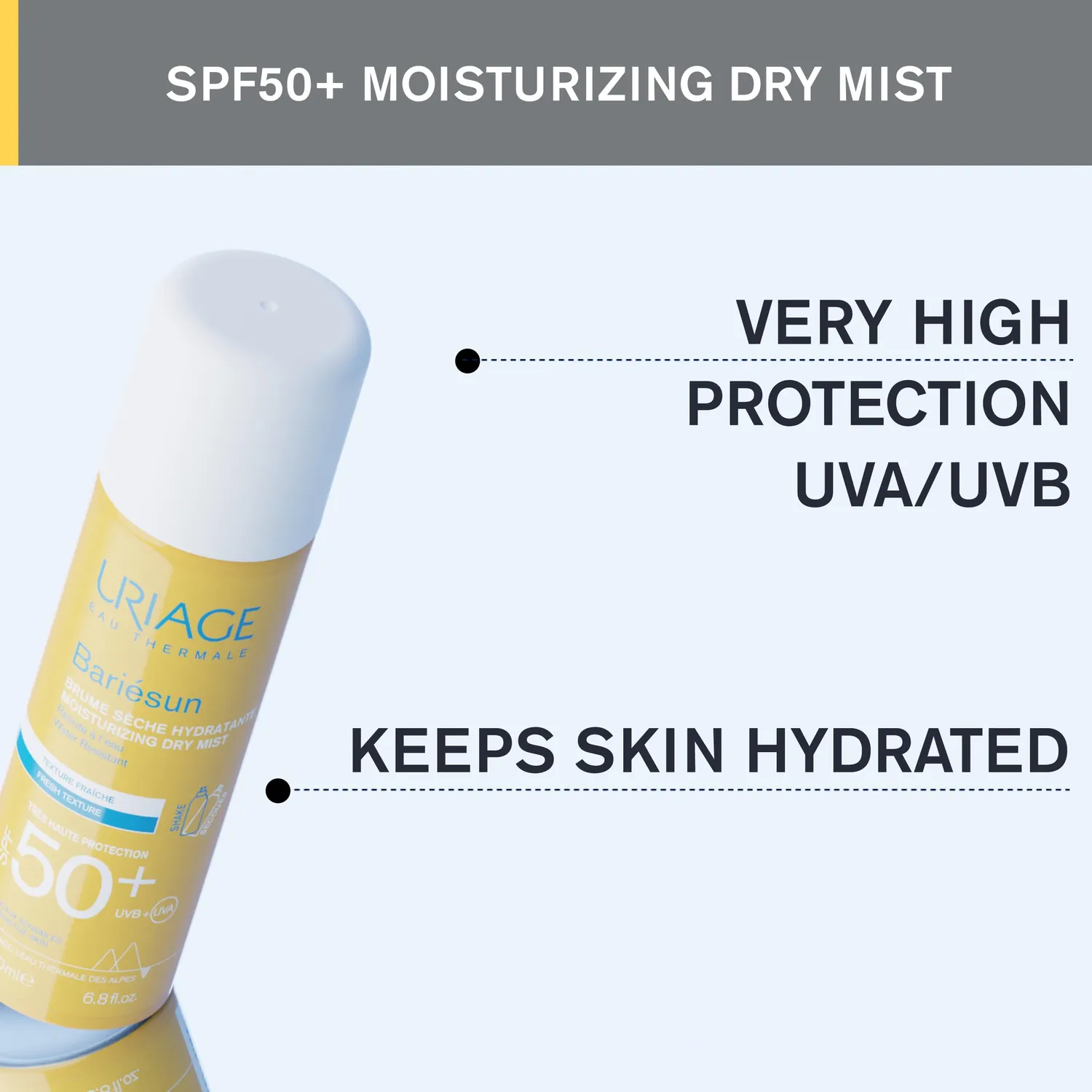 Uriage Bariésun Spray Secco Solare SPF50+ 200 ml Idratante