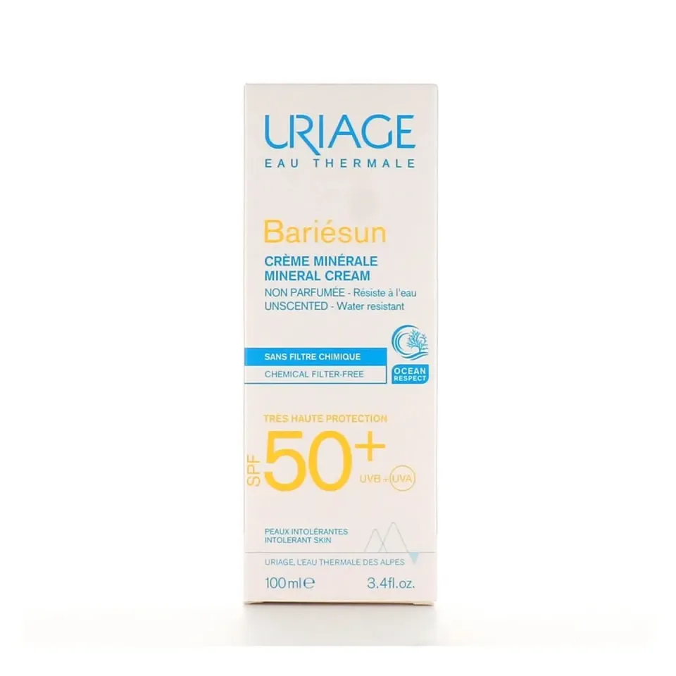 Uriage Bariésun Crema Minerale Viso SPF50+ 100 ml Pelli Sensibili