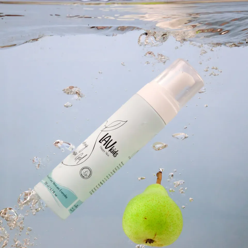 LavKids Gel Doccia Schiuma Pera e Camomilla Confezione 3 Pezzi Senza Solfati