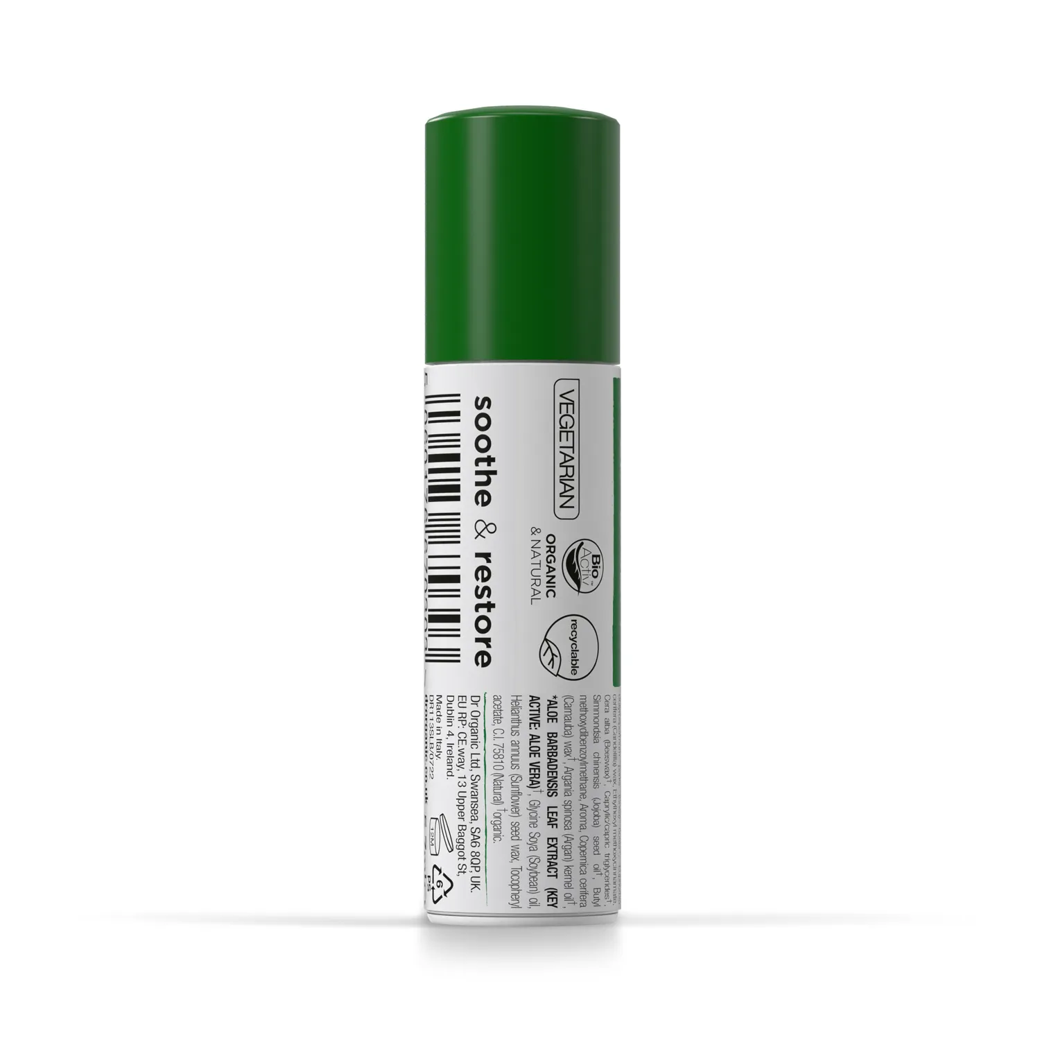 Dr Organic Aloe Vera Lip Balm 5,7ml SPF15 karitè