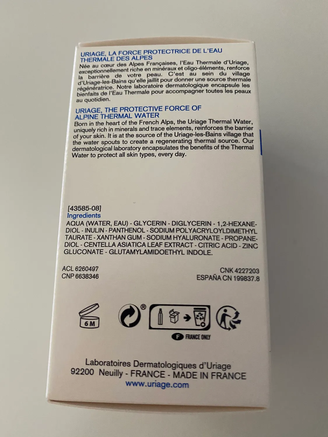 Uriage Bariederm Cica-Daily siero riparatore centella non profumato