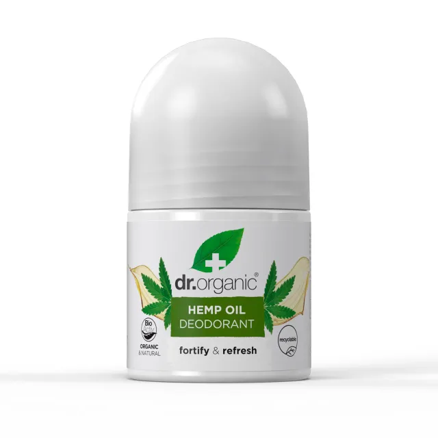 Dr Organic Hemp Oil deodorante roll-on 50ml senza alluminio