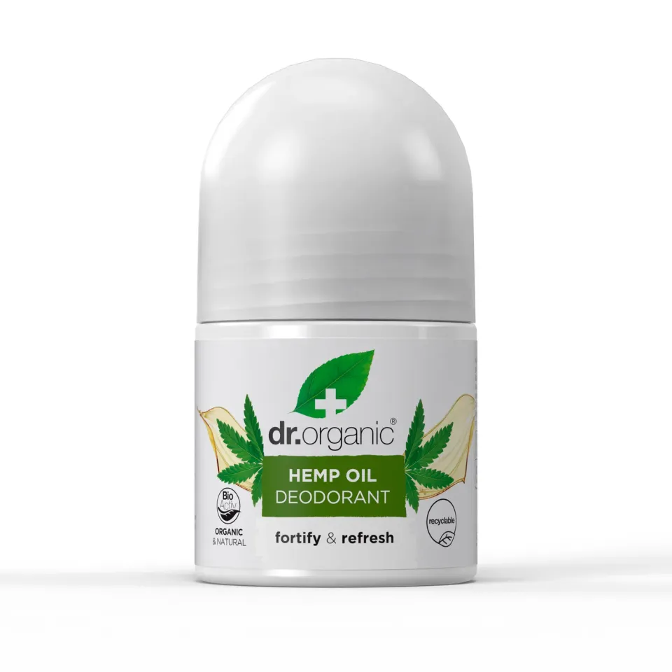Dr Organic Hemp Oil deodorante roll-on 50ml senza alluminio