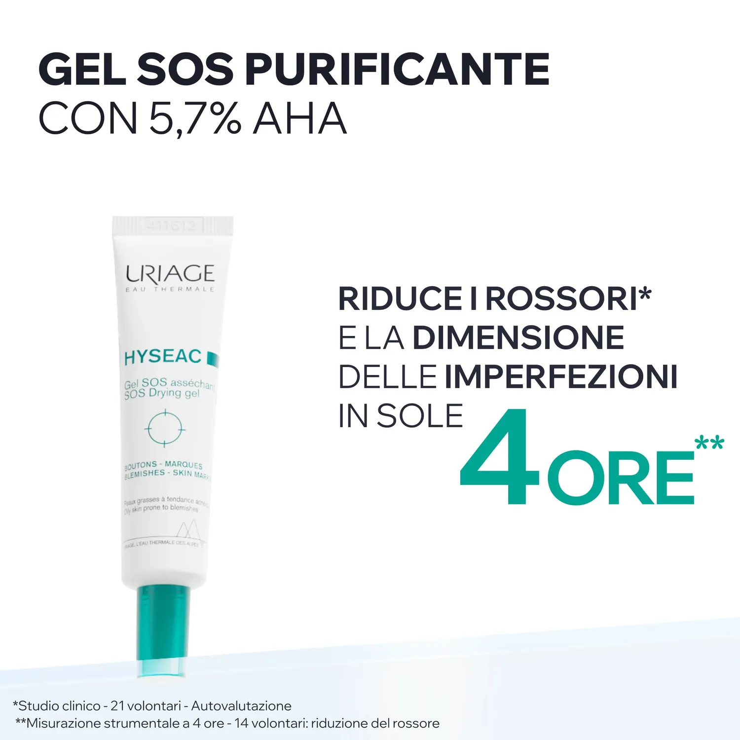 Uriage Hyseac Gel SOS Purificante brufoli AHA BHA