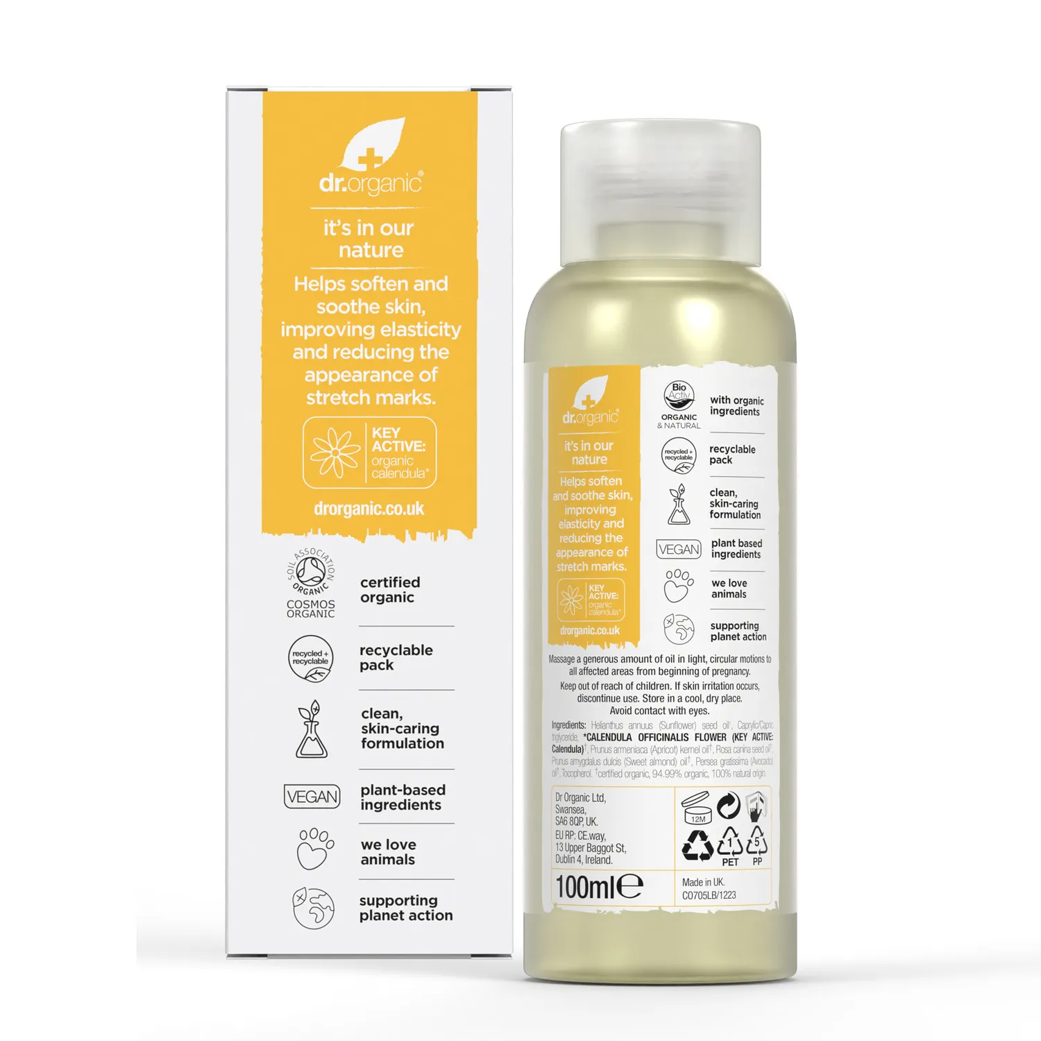 Dr Organic Mum & Baby Calendula Stretch Mark Oil olio 100ml elasticizzante