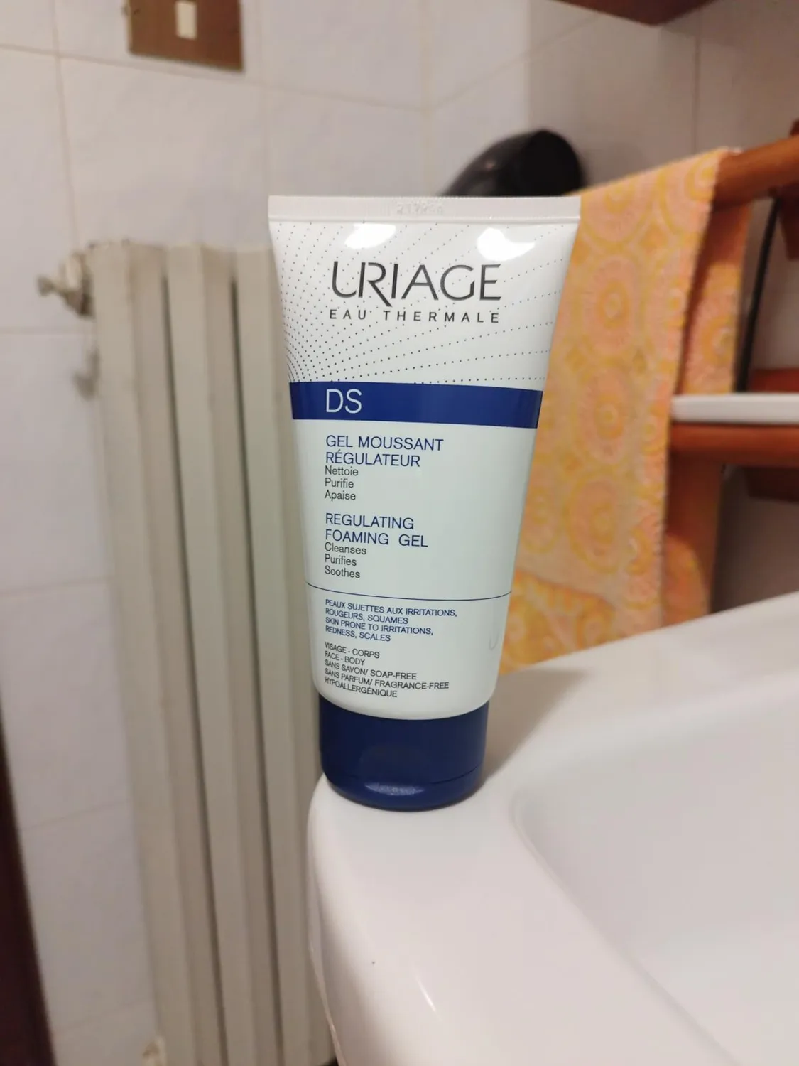 Uriage DS gel detergente purificante viso corpo senza profumo