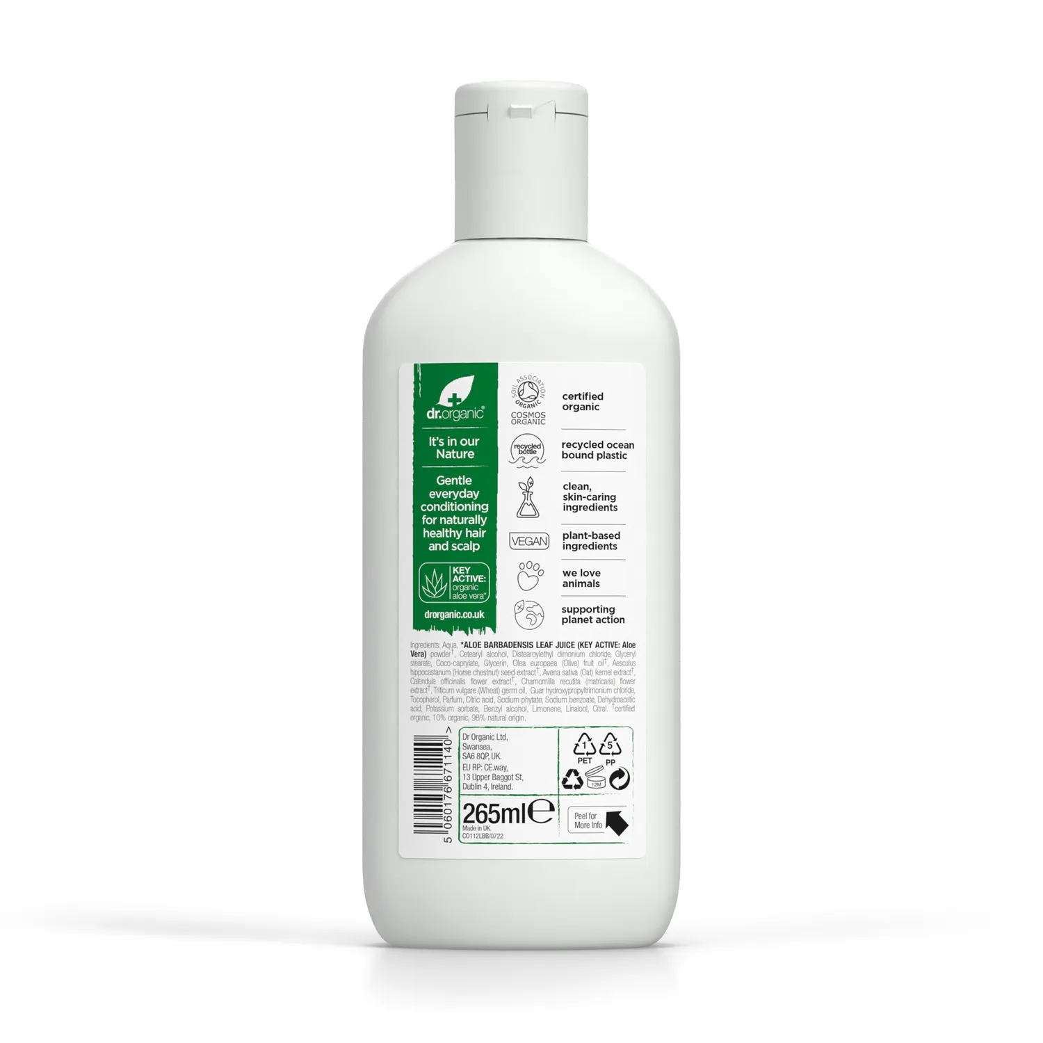 Dr Organic Aloe Vera balsamo capelli 265ml idratante