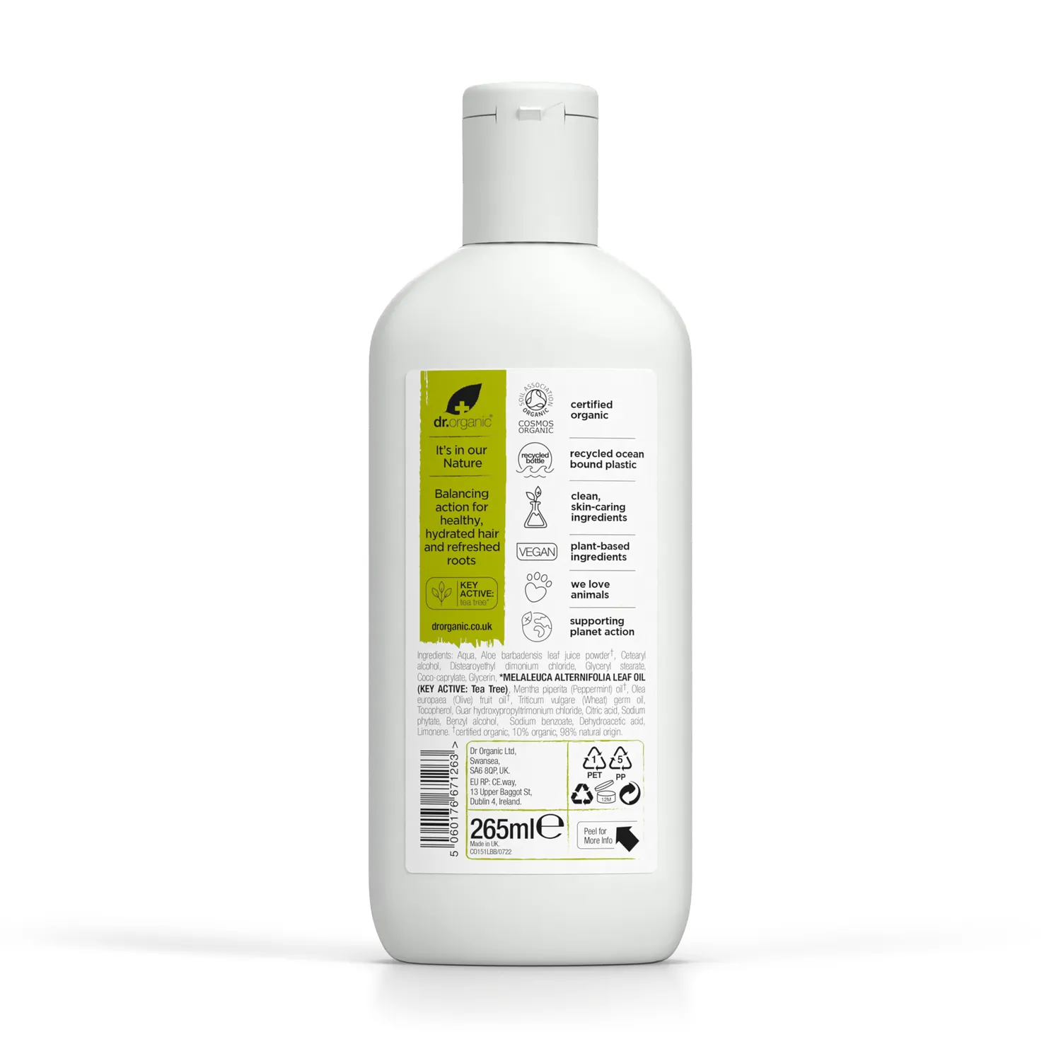 Dr Organic Tea Tree Conditioner balsamo capelli 265ml purificante