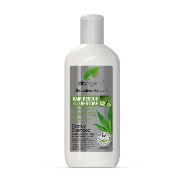 Dr Organic Hemp Rescue shampoo nutriente 265ml capelli fini