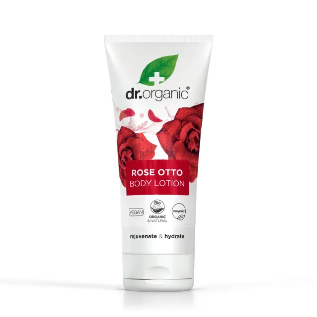 Dr Organic Rose Otto crema corpo latte 200ml pelle secca