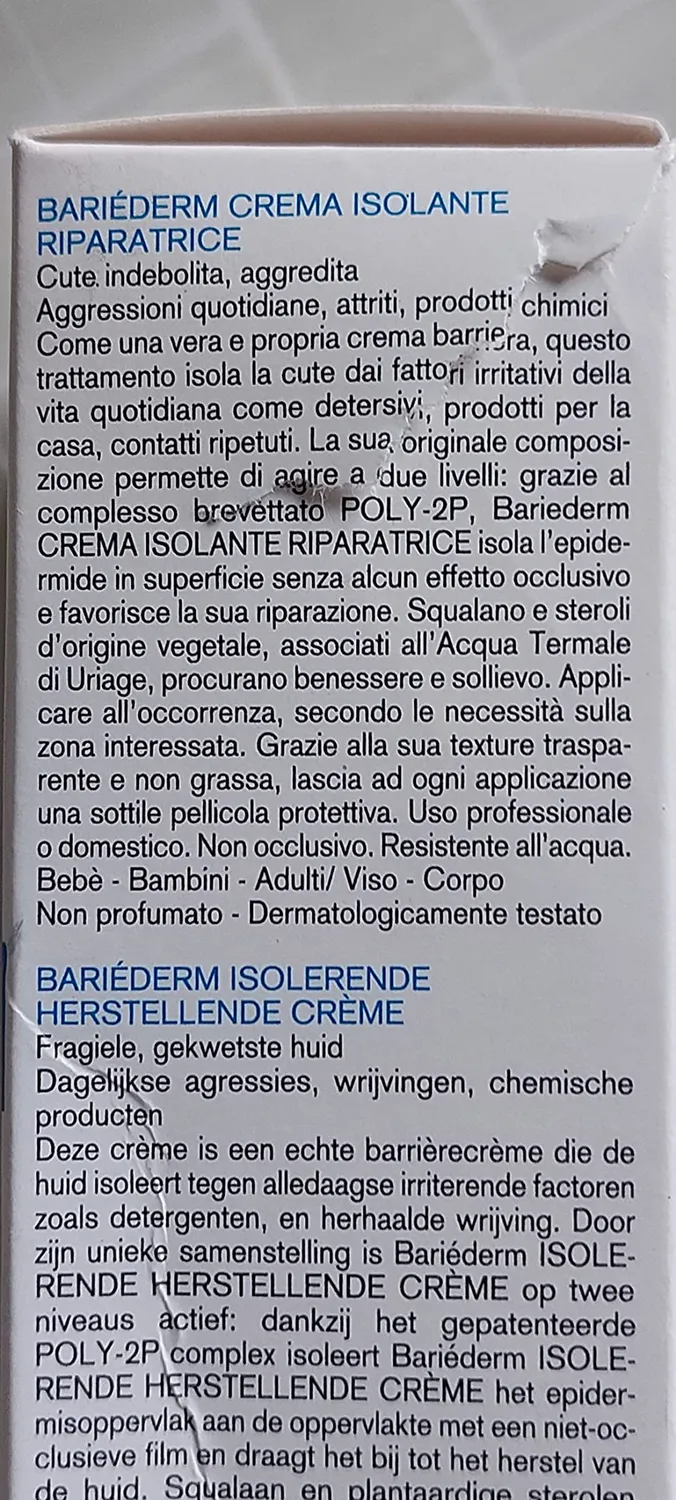 Uriage Bariéderm Crema Isolante Riparatrice 75 ml
