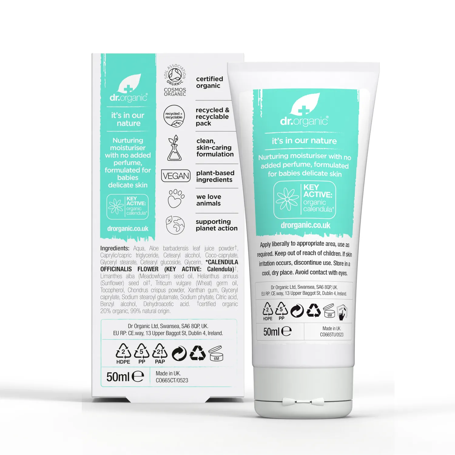 Dr Organic Mum & Baby Baby Cream crema bambini 50ml senza profumo