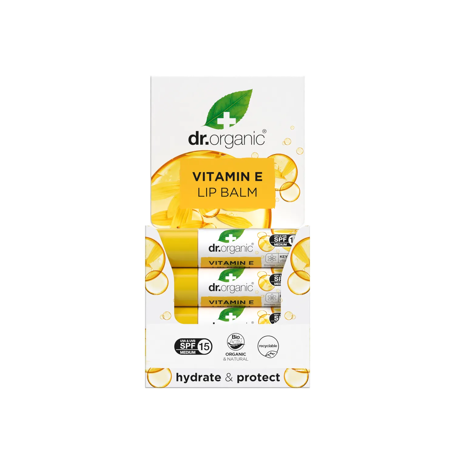 Dr Organic Vitamin E Lip Balm Stick Labbra SPF15 5,7 ml