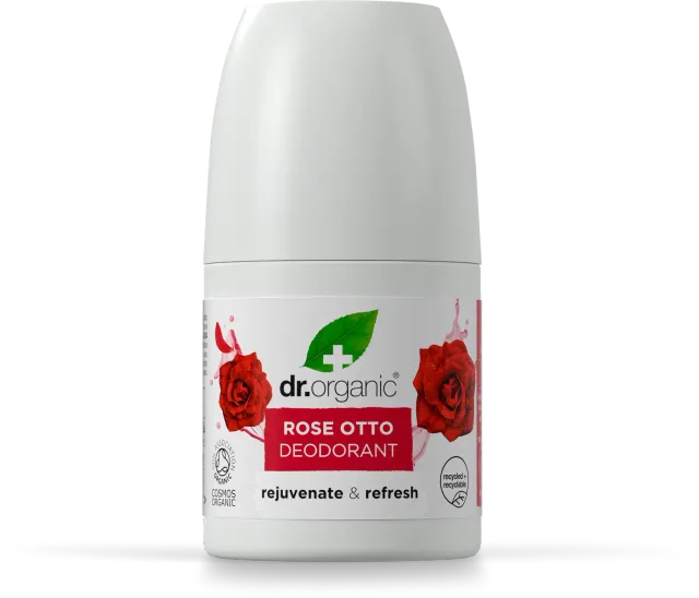Dr Organic Rose Otto deodorante roll-on 50ml senza alluminio