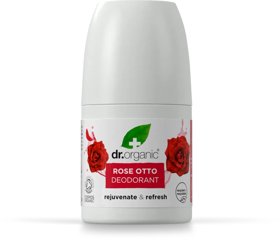 Dr Organic Rose Otto deodorante roll-on 50ml senza alluminio