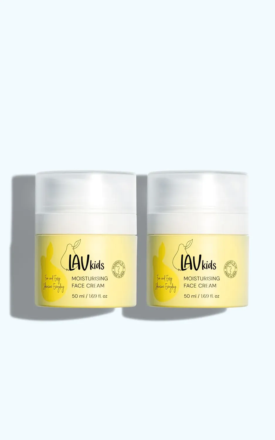 LavKids Crema viso idratante bambini 2x50 ml jojoba