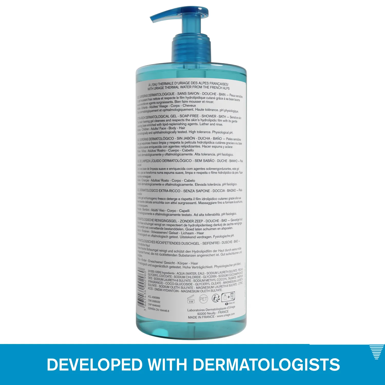 Uriage Surgras Liquide Dermatologique Gel Detergente 1 l