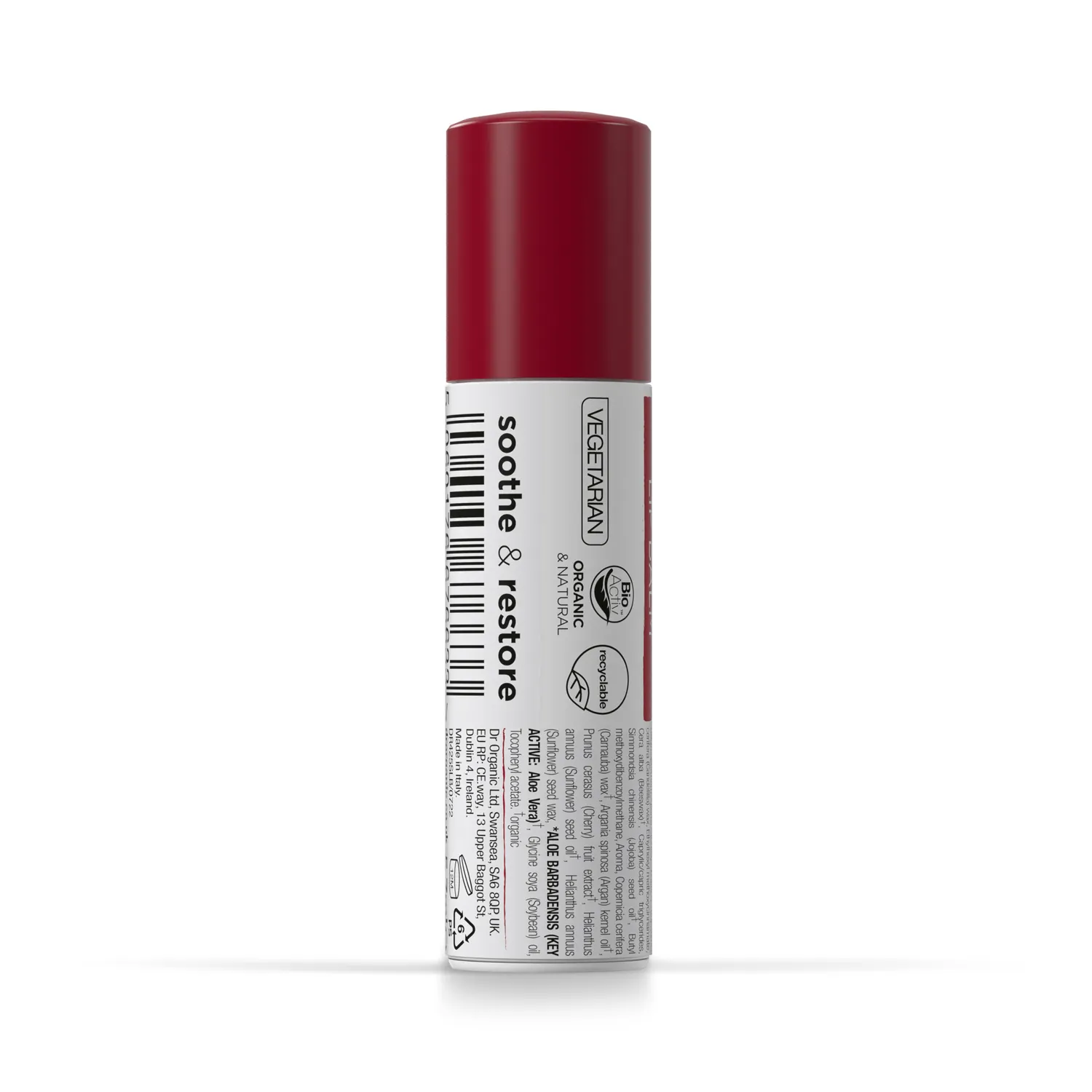 Dr Organic Aloe Vera Cherry Stick Labbra 5,7ml SPF15