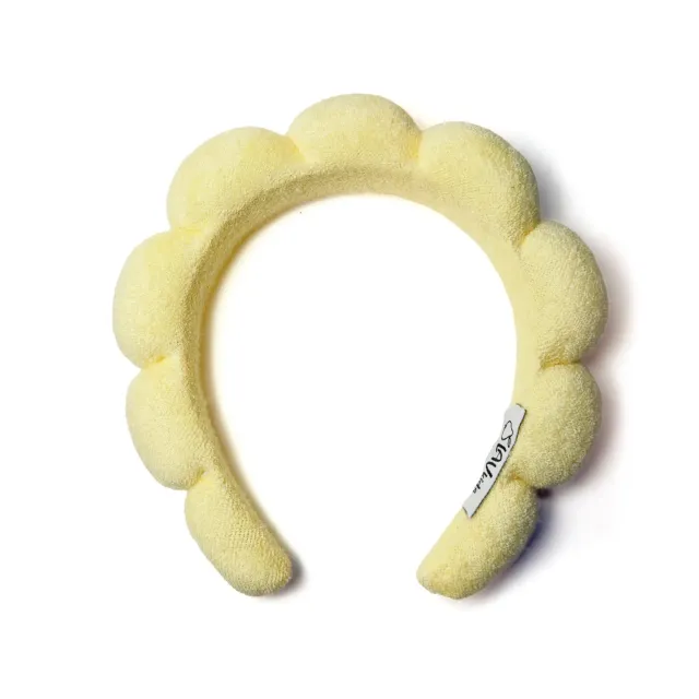 LavKids Cerchietto skincare bambini morbido giallo lavanda