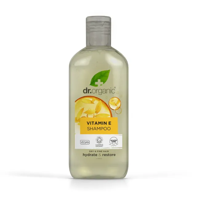 Dr Organic Vitamin E Shampoo 265ml per capelli secchi