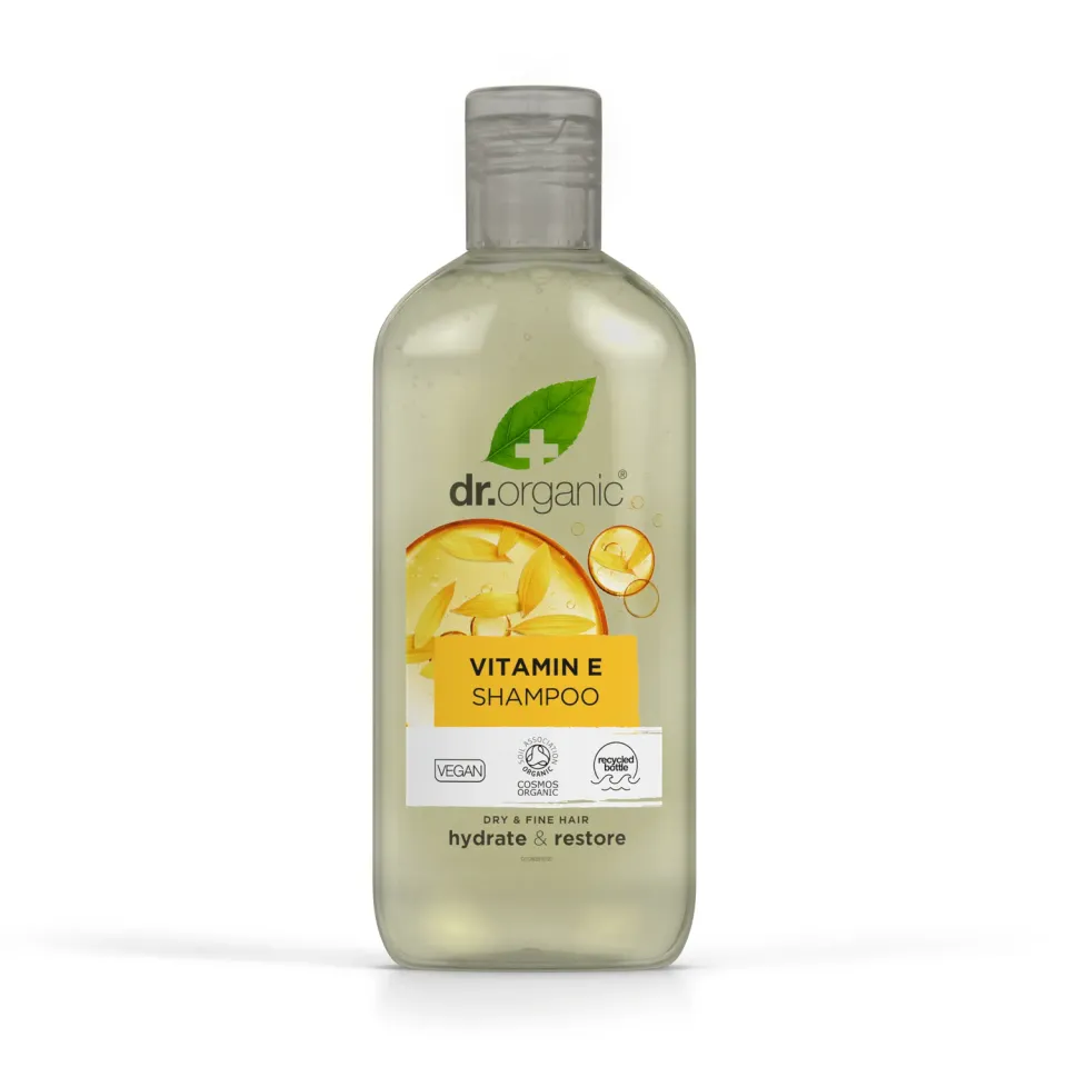 Dr Organic Vitamin E Shampoo 265ml per capelli secchi