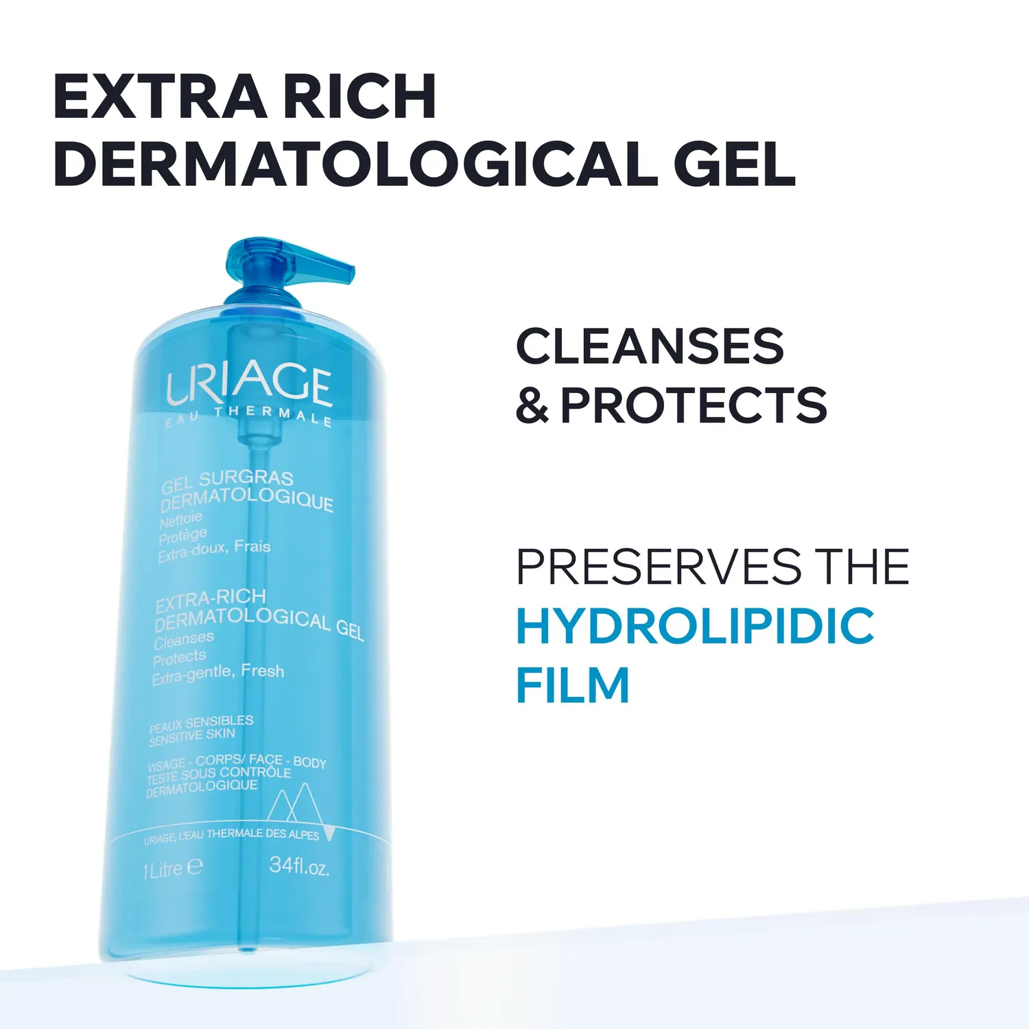 Uriage Surgras Liquide Dermatologique Gel Detergente 1 l